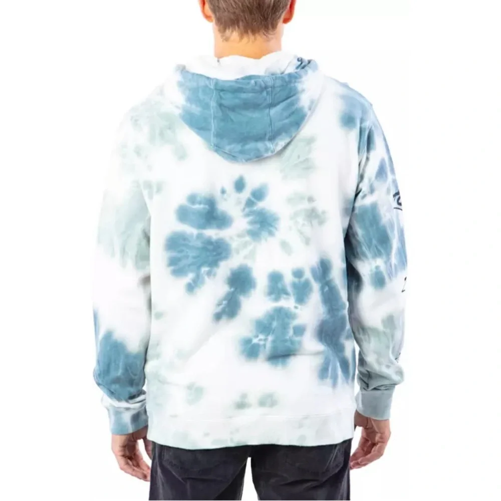 Rip Curl Cloud Tie-Dye Cotton Hoodie in Men’s Blue/White Size Large - Picture 3 of 10